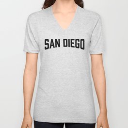 San Diego - Black V Neck T Shirt