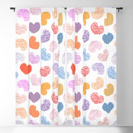 Striped hearts Blackout Curtain