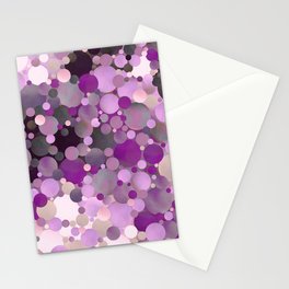 Soft Pink And Gray Modern Mosaic Art - Caress Stationery Card