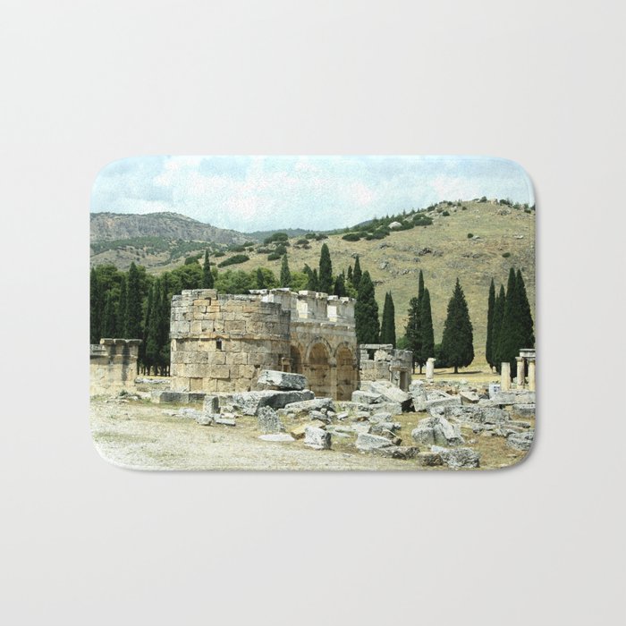 Round Towers The Frontinus Gate Hierapolis Bath Mat