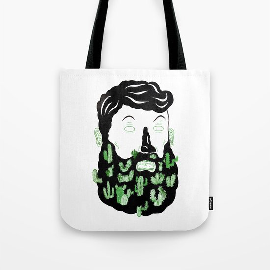 Cactus Beard Dude Tote Bag
