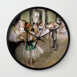 Edgar Degas - The Dancing Class Wall Clock
