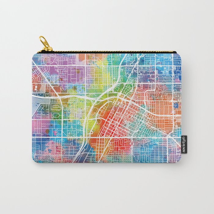 las vegas map watercolor Carry-All Pouch