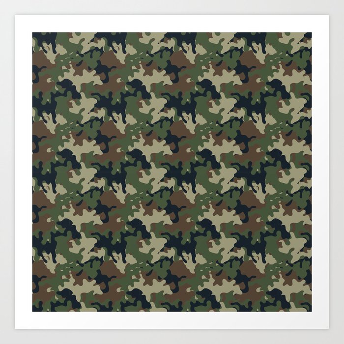 Army camouflage Pattern  Art Print