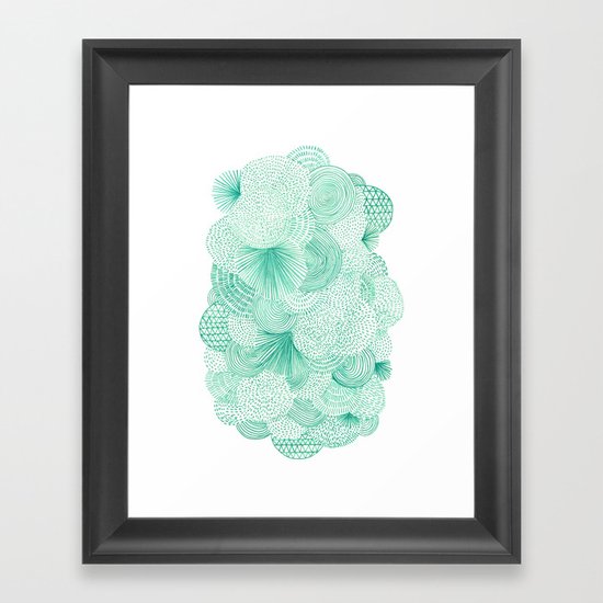 Green Fields Framed Art Print
