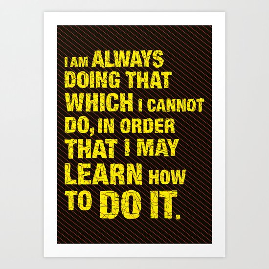 Do it. Art Print