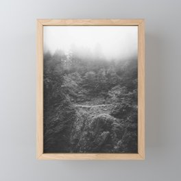 Fog on the Coast | Black and White Photography Framed Mini Art Print