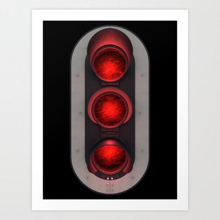 Traffic light red Art Print
