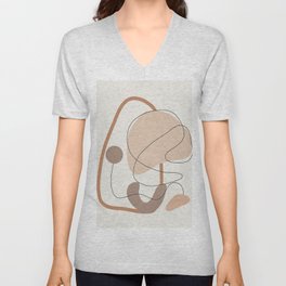 Abstract Line Movement III V Neck T Shirt
