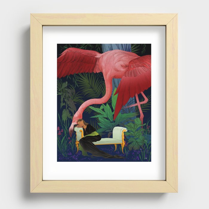 Flamingo Dream Recessed Framed Print