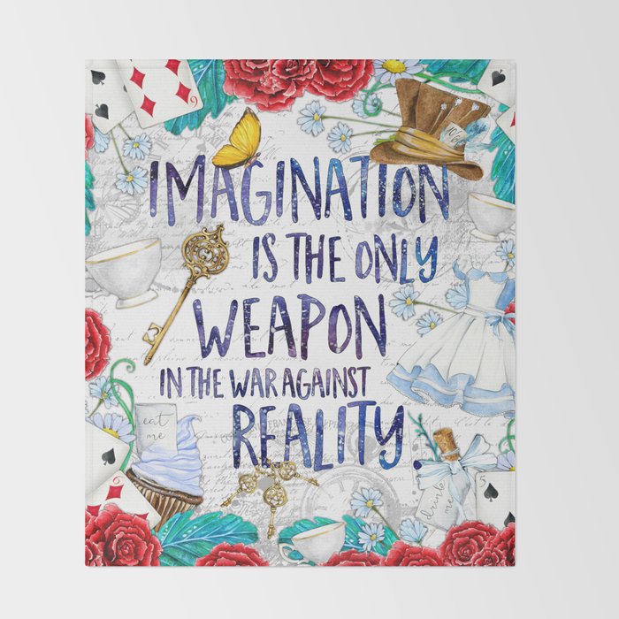 Alice in Wonderland - Imagination Throw Blanket