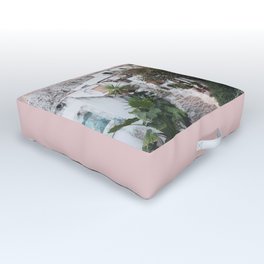 Dreamy Alley in Anafiotika Athens #1 #wall #art #society6 Outdoor Floor Cushion | Cycladic Houses, Digital, Green Oasis, Greek, Anafiotika, Tranquil Oasis, White Houses, Under The Acropolis, Ancient, Architecture 