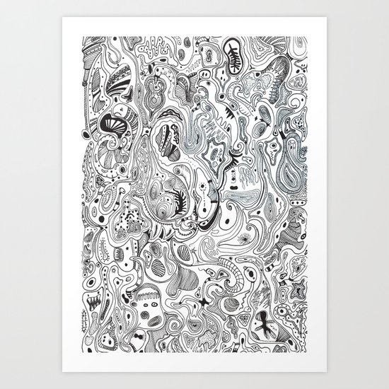 Histological section of my inner world (#4);original version Art Print