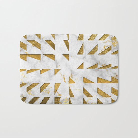 Marble and Gold Pattern #4 Bath Mat