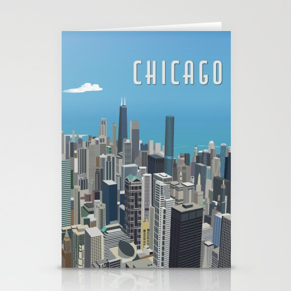 Chicago Cityscape Stationery Cards
