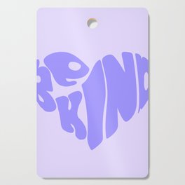 80s BeKind Purple Typography Heart Cutting Board