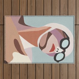 COSTA // Woman with Sunglasses Outdoor Rug