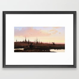 The Moose Hunter Framed Art Print
