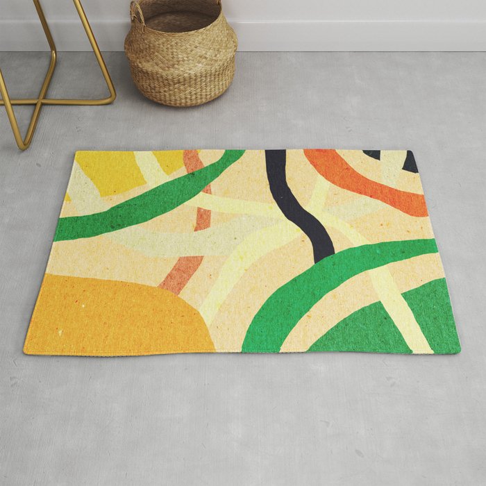 Abstract Geometric Art Rug By Xizang Society6