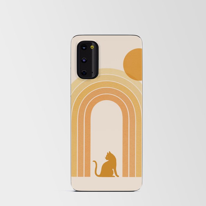 Abstraction_CAT_CUTE_LOVE_RAINBOW_SUNSHINE_POP_ART_1219A Android Card Case