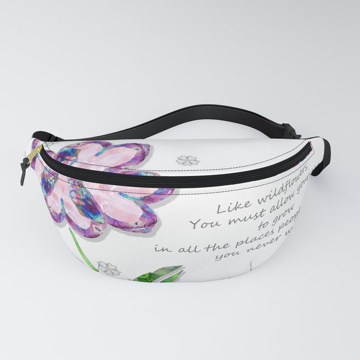 Inspirational Floral Art - Like A Wildflower by Sharon Cummings Fanny Pack
