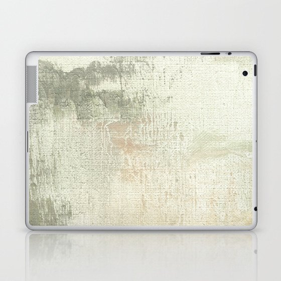 Abstract Oil Painting 10c1 Almond Antique White Laptop & iPad Skin