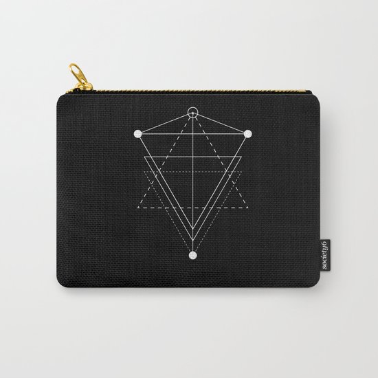 Triangle Planets Black Carry-All Pouch