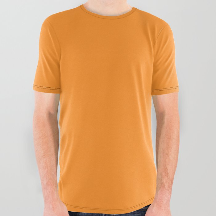 FALL FANTASY ORANGE SOLID COLOR All Over Graphic Tee