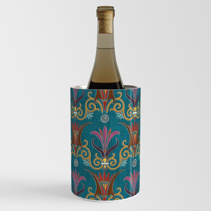 Ornate Lily Lotus Flowers Wine Chiller