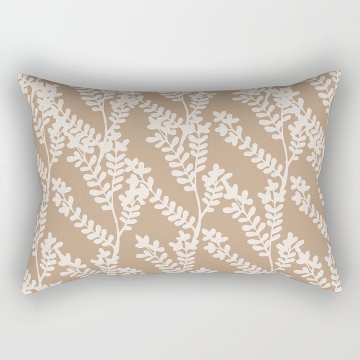 Monochrome pattern with meadow herbs Rectangular Pillow
