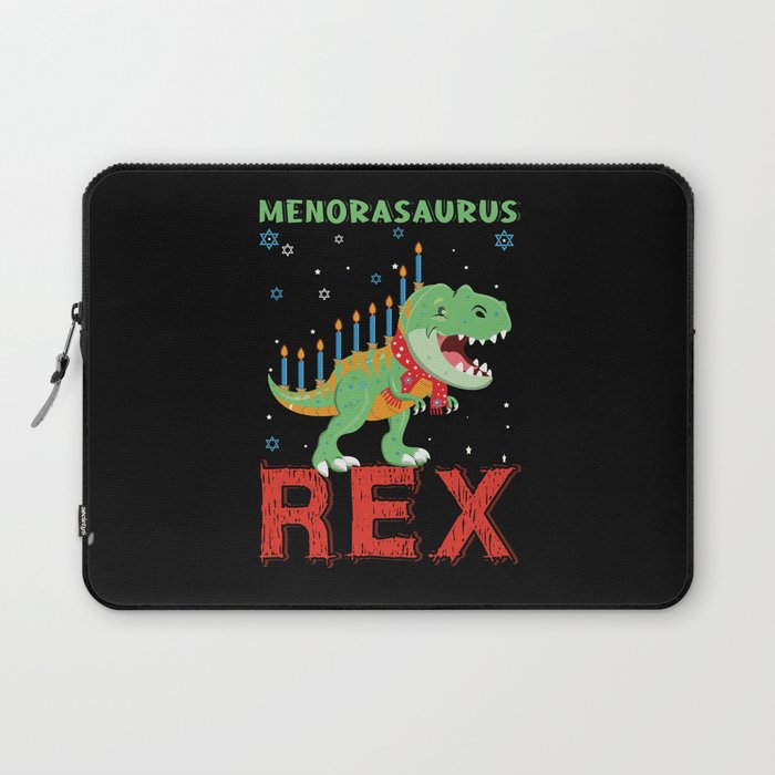 Menosaurus Dinosaur Candle Menorah 2021 Hanukkah Laptop Sleeve