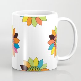Beautiful flower folk styled doodle pattern Mug