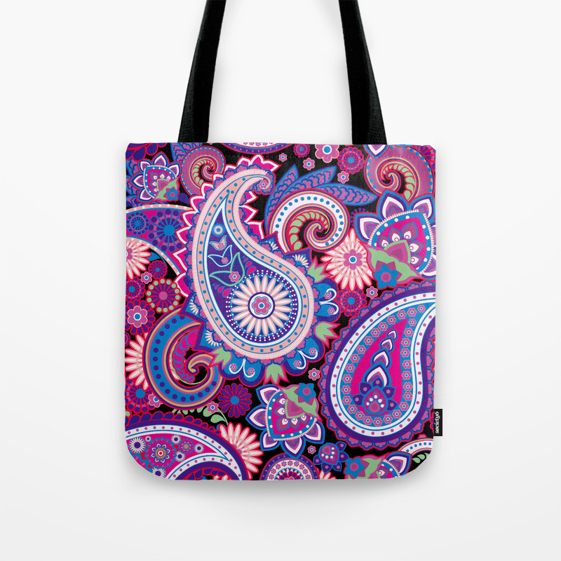 paisley tote bag