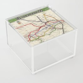 Pocket Map London underground railways. Acrylic Box