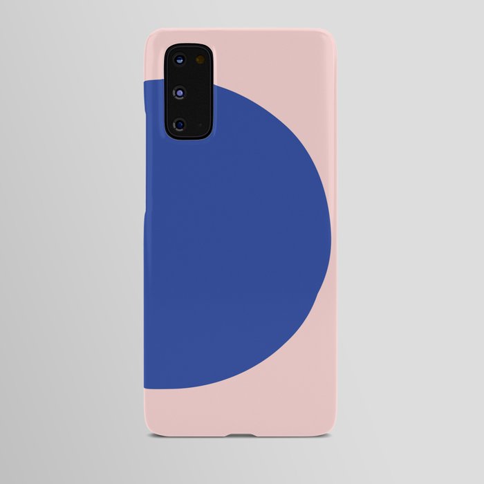 Margo Collection: Minimalist Modern Geometric Blue on Pink Android Case