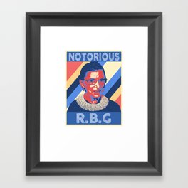 Notorious RBG Shirt Ruth Bader Ginsburg Vintage Gift Framed Art Print