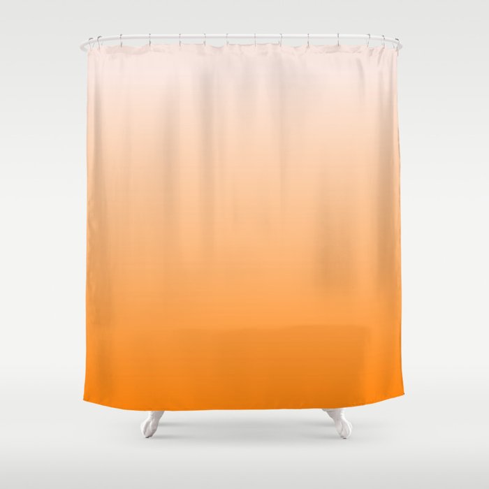 Tangerine & Peach ombre color pattern  Shower Curtain
