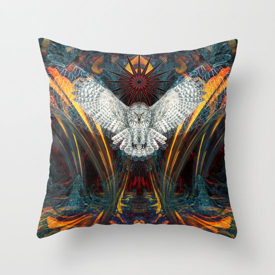 The Great Grey Owl Throw Pillow
