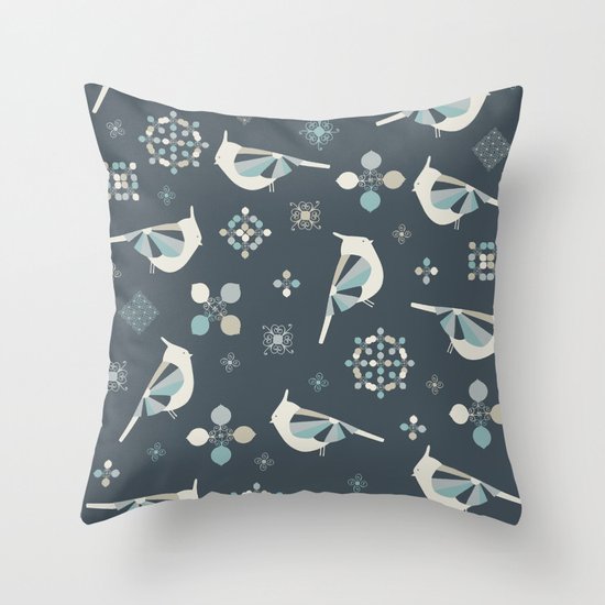 Petit Birds Throw Pillow
