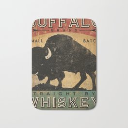 Bison Buffalo Whiskey Bourbon Bath Mat