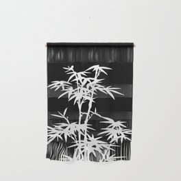 Black and White Bamboo Silhouette Wall Hanging