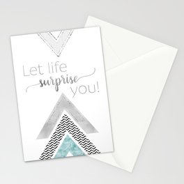 GRAPHIC ART Let life surprise you | mint Stationery Cards