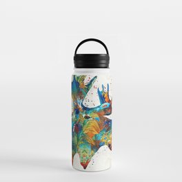 Colorful Moose Art - Confetti - By Sharon Cummings Water Bottle