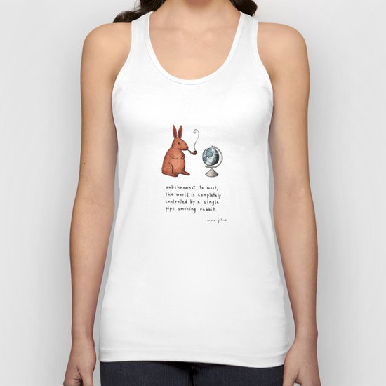 Pipe-smoking rabbit Unisex Tank Top