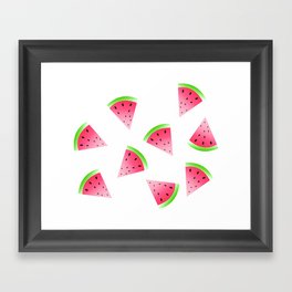 Watermelon Pattern Framed Art Print