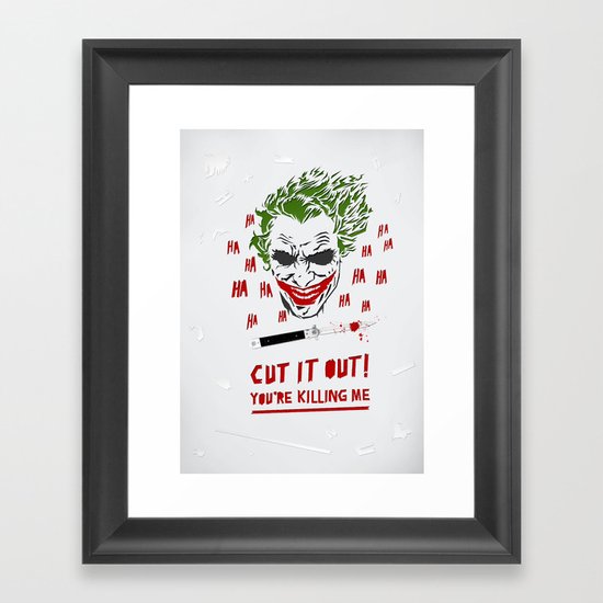 Cut It Out - Humor Framed Art Print