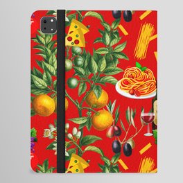 Italy,Italian,Mediterranean,food,wine,pizza,pasta pattern  iPad Folio Case