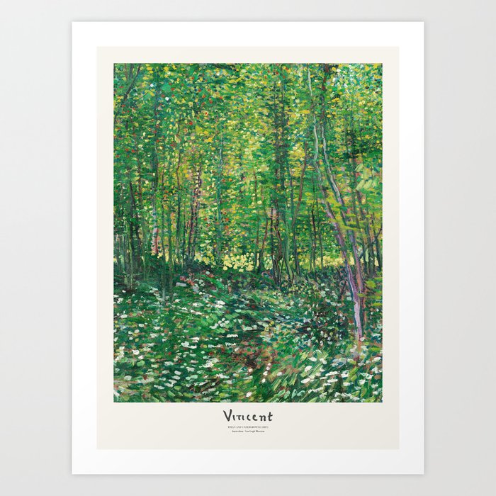 Vincent Van Gogh Trees and Undergrowth 1887 Art Exhibition Print Art Print