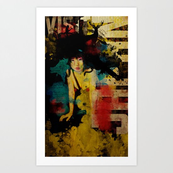 Visit Japan. Painterly Tourism Campaign Japanese style. Art Print