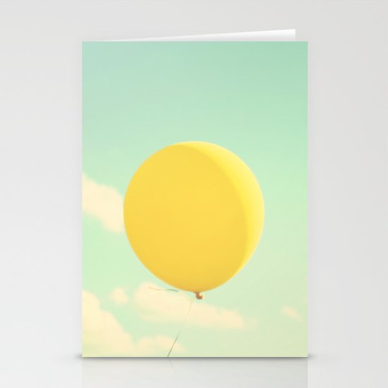 yellow balloon Stationery Cards